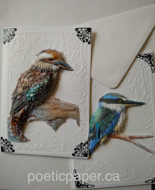 overlapped greeting cards